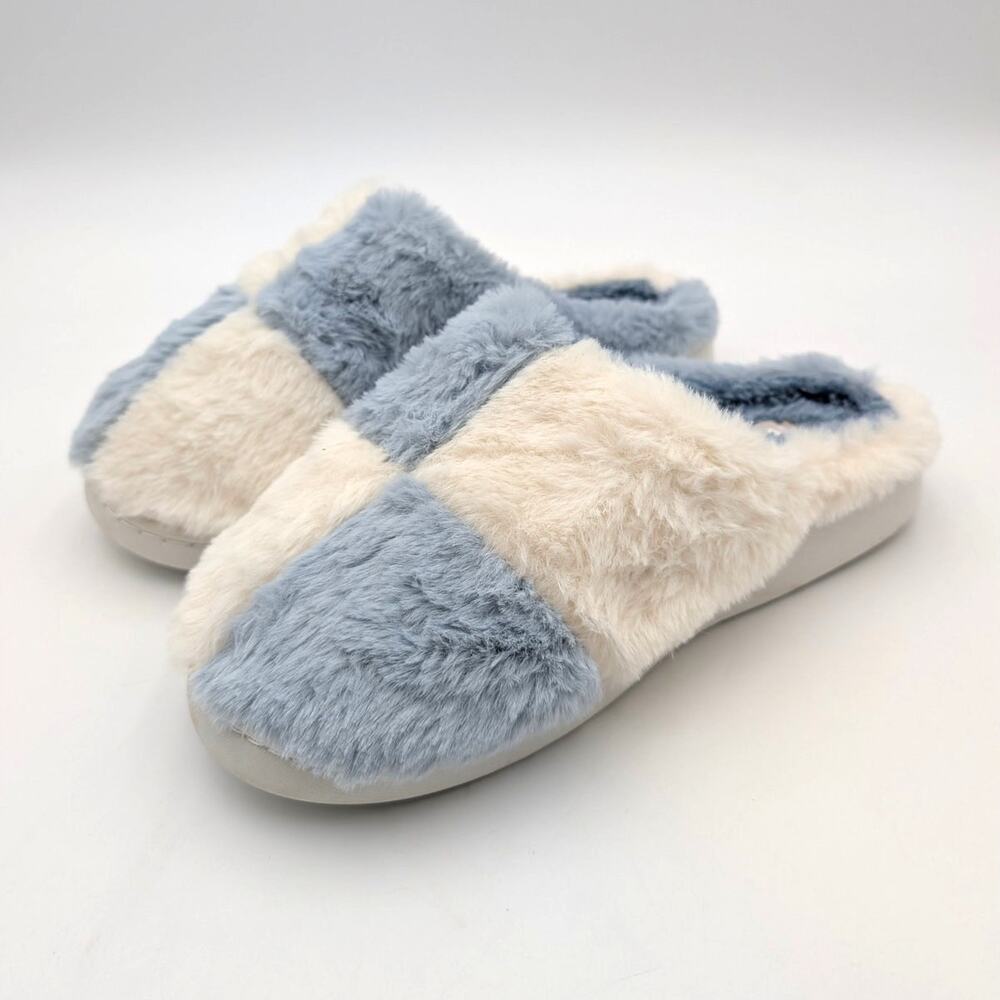 MIA Cozi Slipper Shoes Closed Toe Women's Light Blue/Cream Size US7M EU37